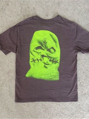 Travis Scott Cactus Jack Jackboys 2 Ski Mask Brown T-Shirt Size Large